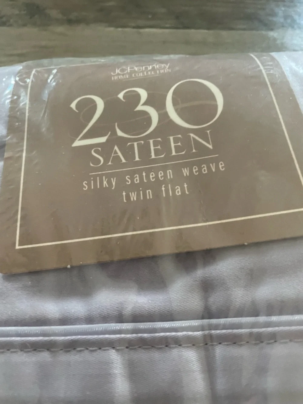 Vtg JCP Home collection 230 count soft lilac silky Sateen weave twin flat Sheet